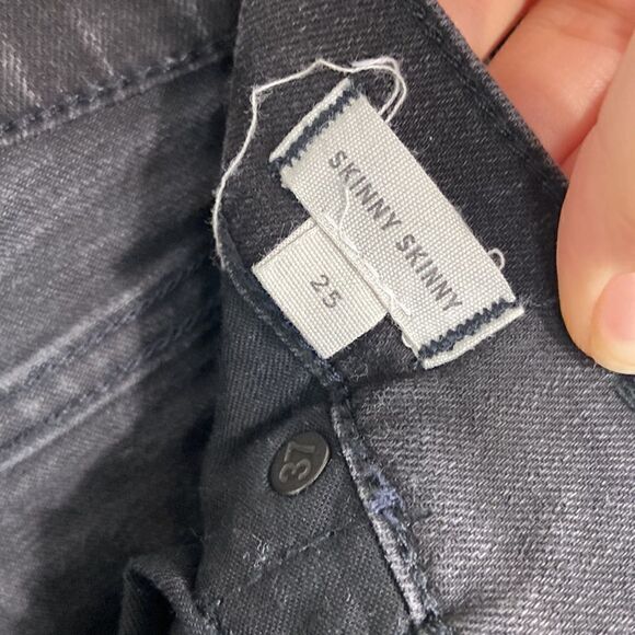 Madewell Skinny Skinny Off Black 8” Low Rise Size 25 - Picture 4 of 7